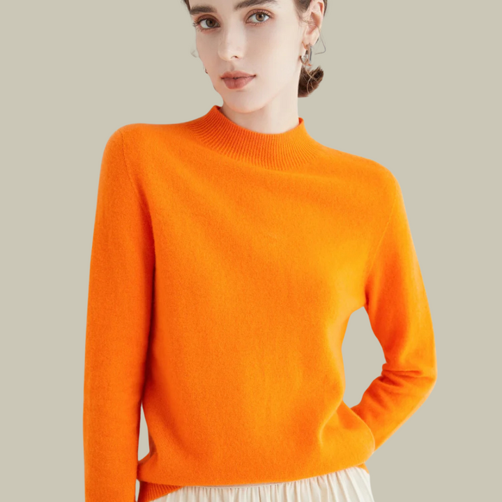 Ivy | Women’s High Neck Slim Fit Merino Wool Sweaters
