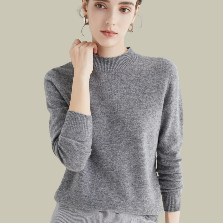 Ivy | Women’s High Neck Slim Fit Merino Wool Sweaters