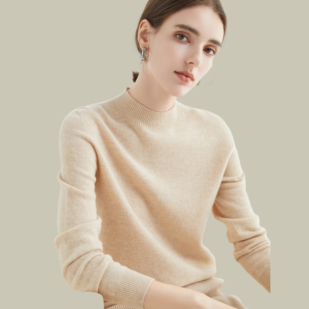 Ivy | Women’s High Neck Slim Fit Merino Wool Sweaters