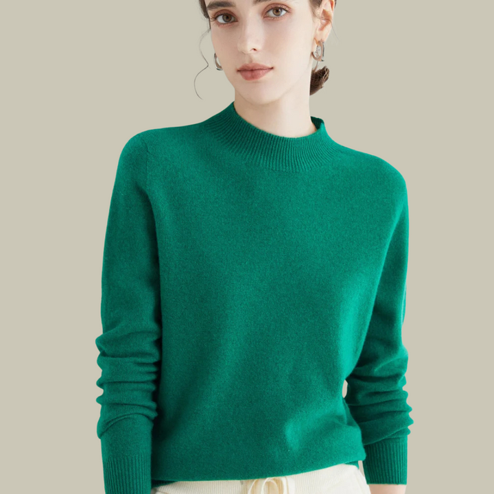 Ivy | Women’s High Neck Slim Fit Merino Wool Sweaters