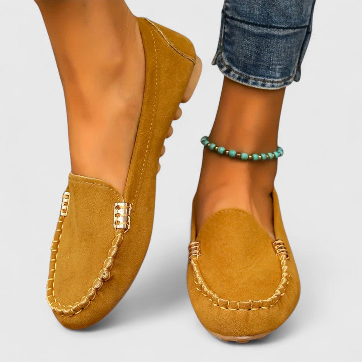 Karlene | Women's Orthopedic Slip-On Loafers with Metal Accents