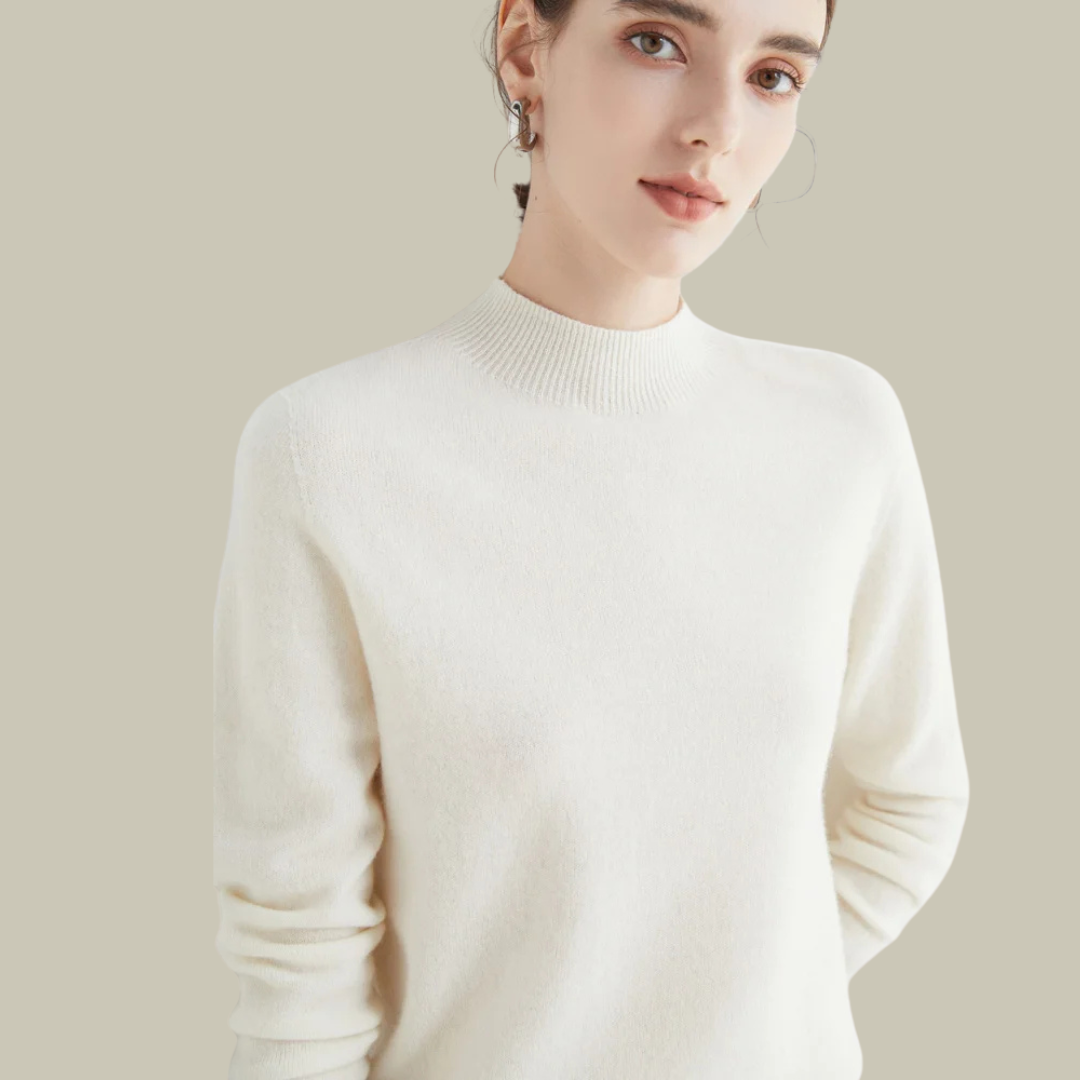 Ivy | Women’s High Neck Slim Fit Merino Wool Sweaters