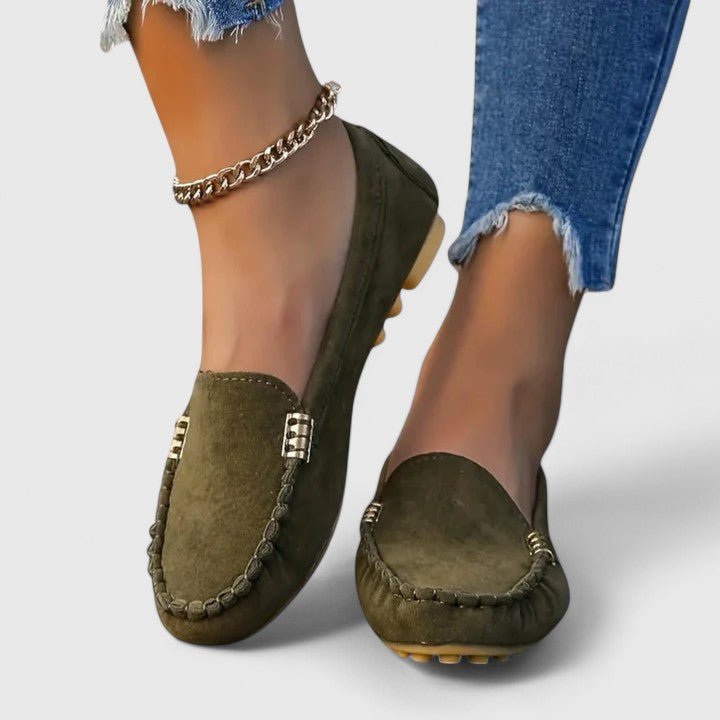 Karlene | Women's Orthopedic Slip-On Loafers with Metal Accents