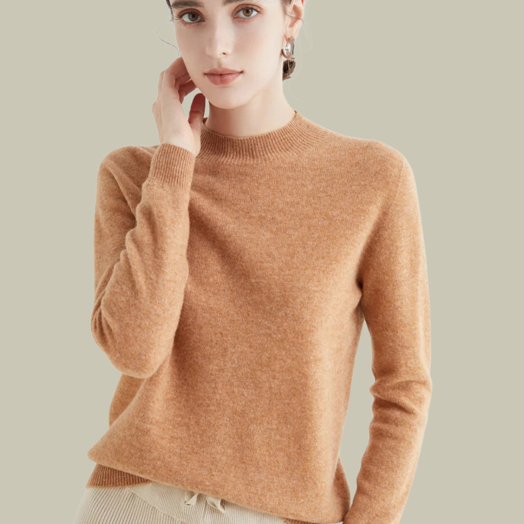 Ivy | Women’s High Neck Slim Fit Merino Wool Sweaters