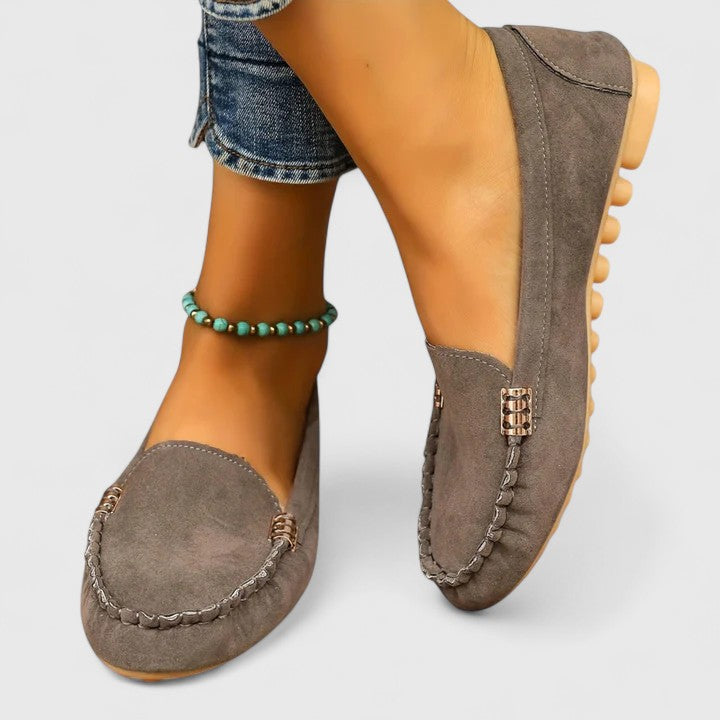 Karlene | Women's Orthopedic Slip-On Loafers with Metal Accents