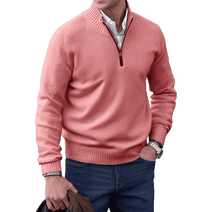 Evan | Men’s Knitted Half-Zip Pullover Jumper