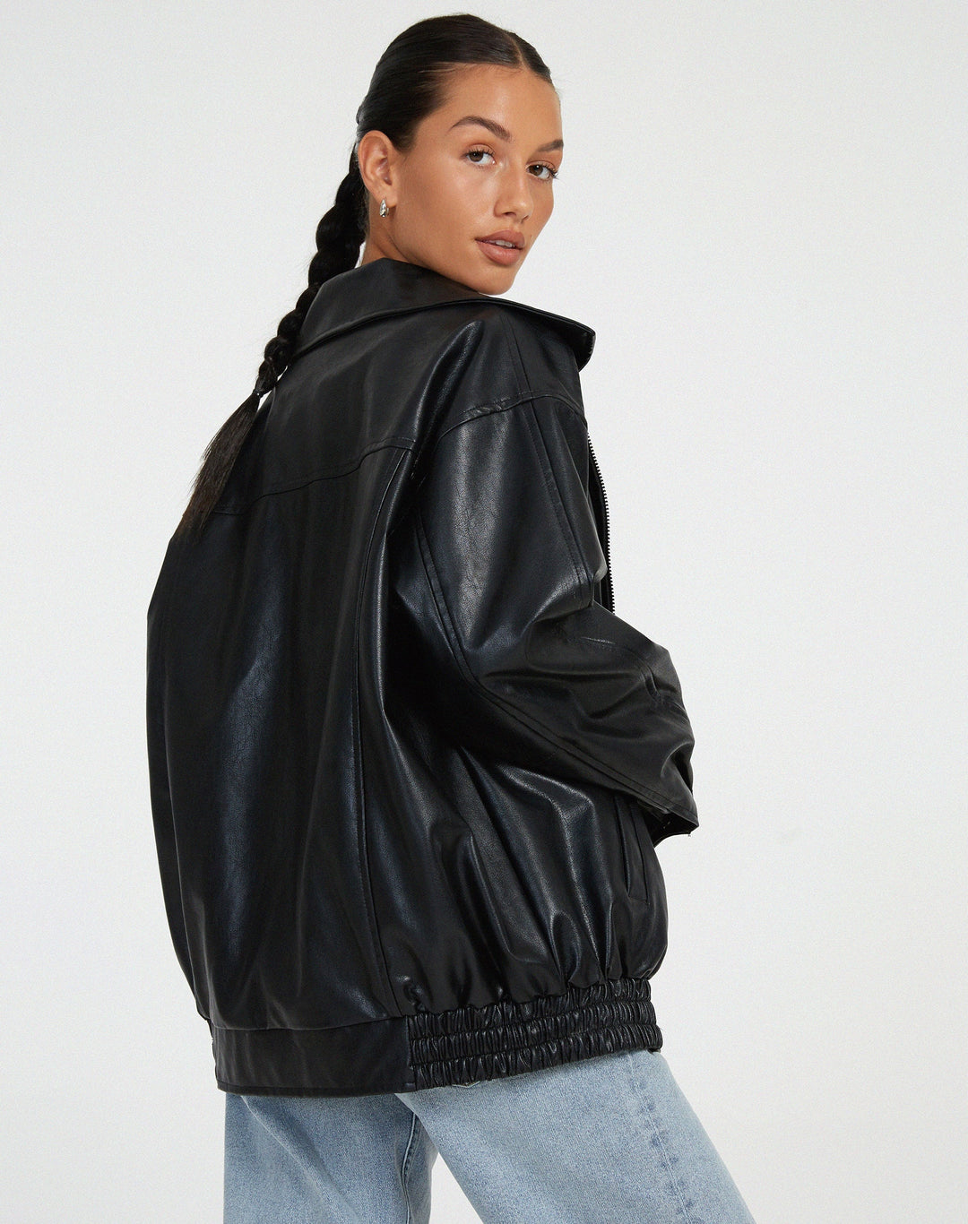 Ruby | Women’s Oversized Leather Bomber Jacket