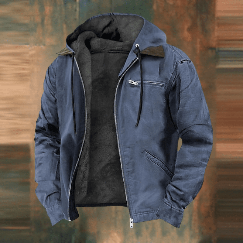 Men’s Hooded Zip-Up Winter Casual Jacket
