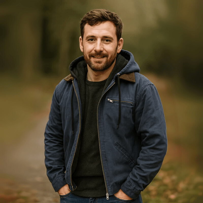Men’s Hooded Zip-Up Winter Casual Jacket
