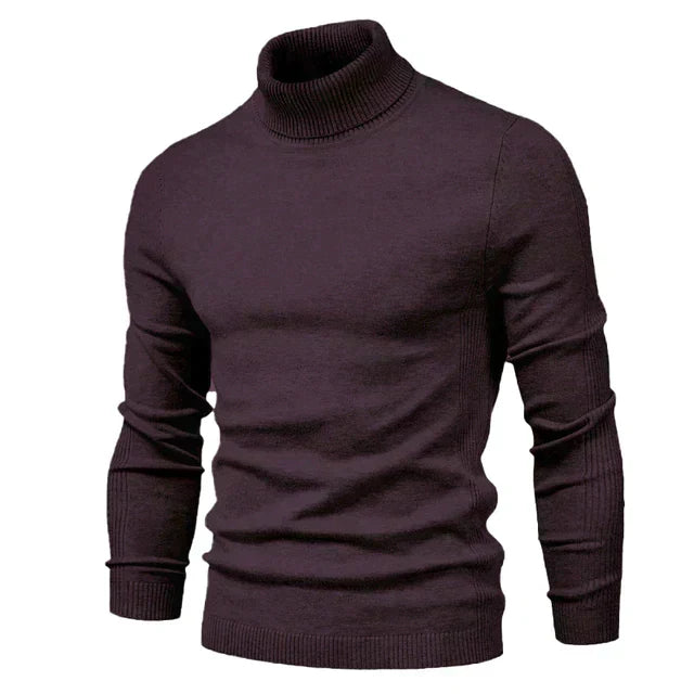 Casual Men's Turtleneck Knit Sweater