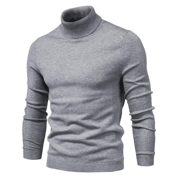 Casual Men's Turtleneck Knit Sweater