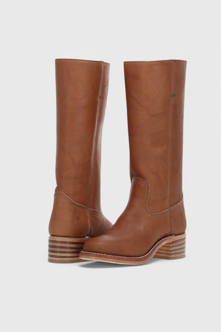 Ella | Women’s Leather Knee-High Boots with Heels