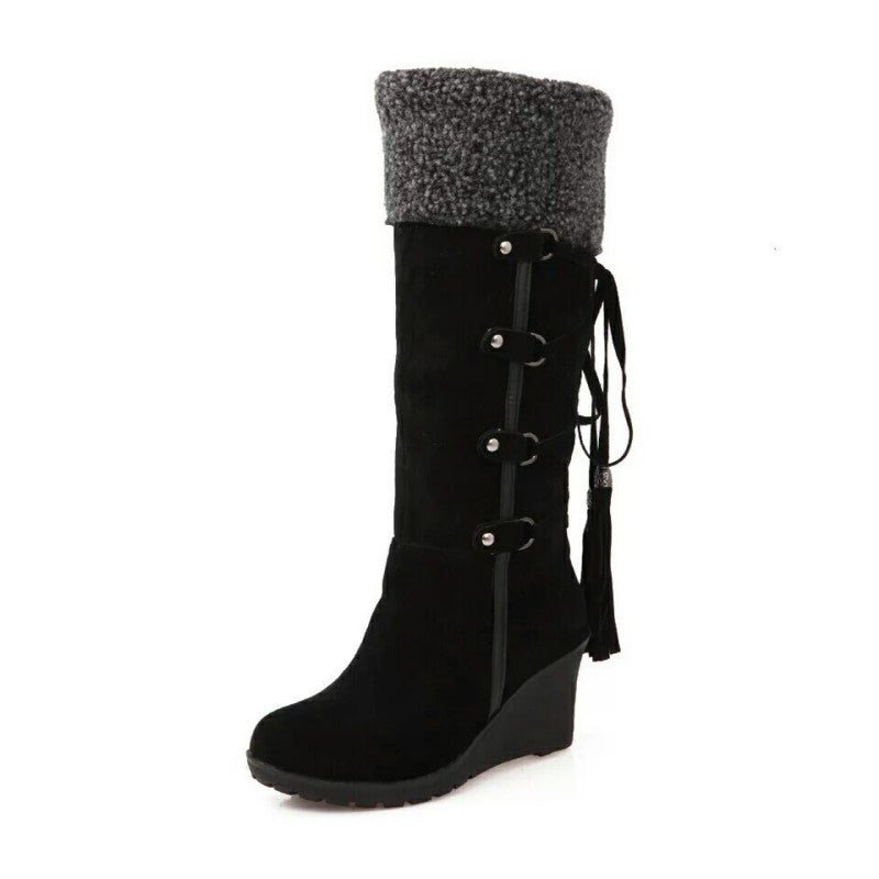 Women’s Fur Lined Wedge Winter Boots