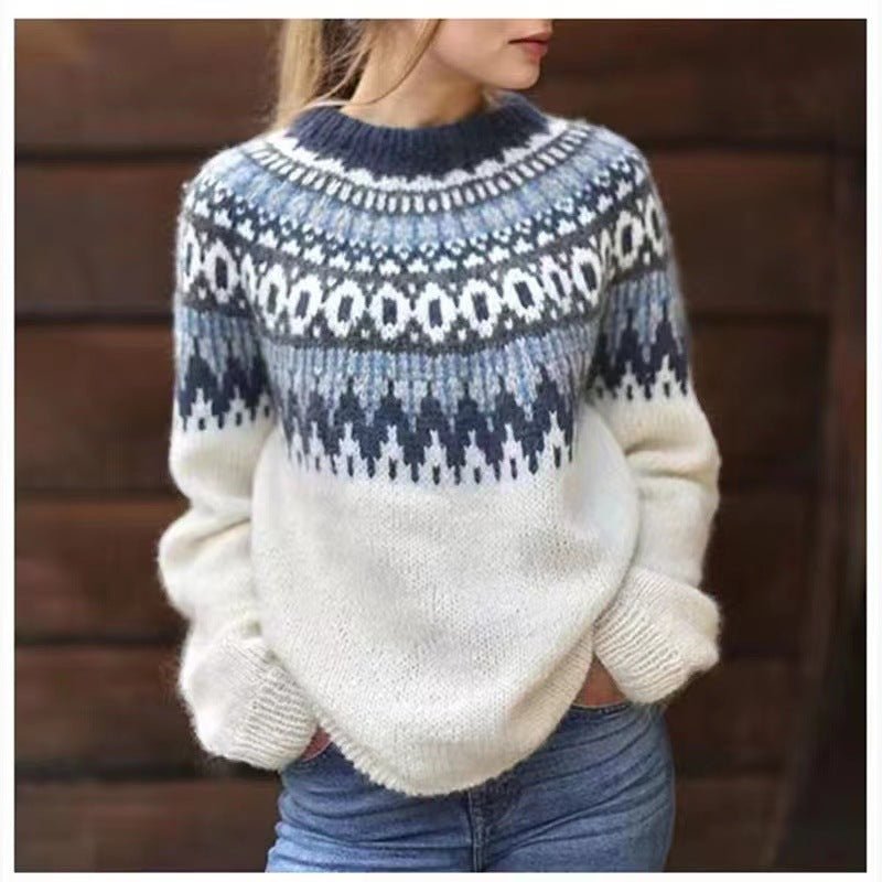 Dana | Women’s Winter Nordic Pattern Sweater