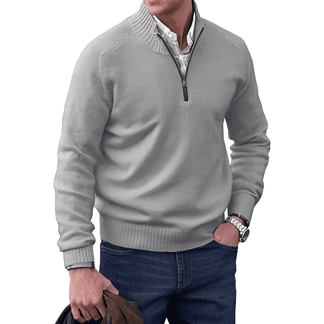 Evan | Men’s Knitted Half-Zip Pullover Jumper