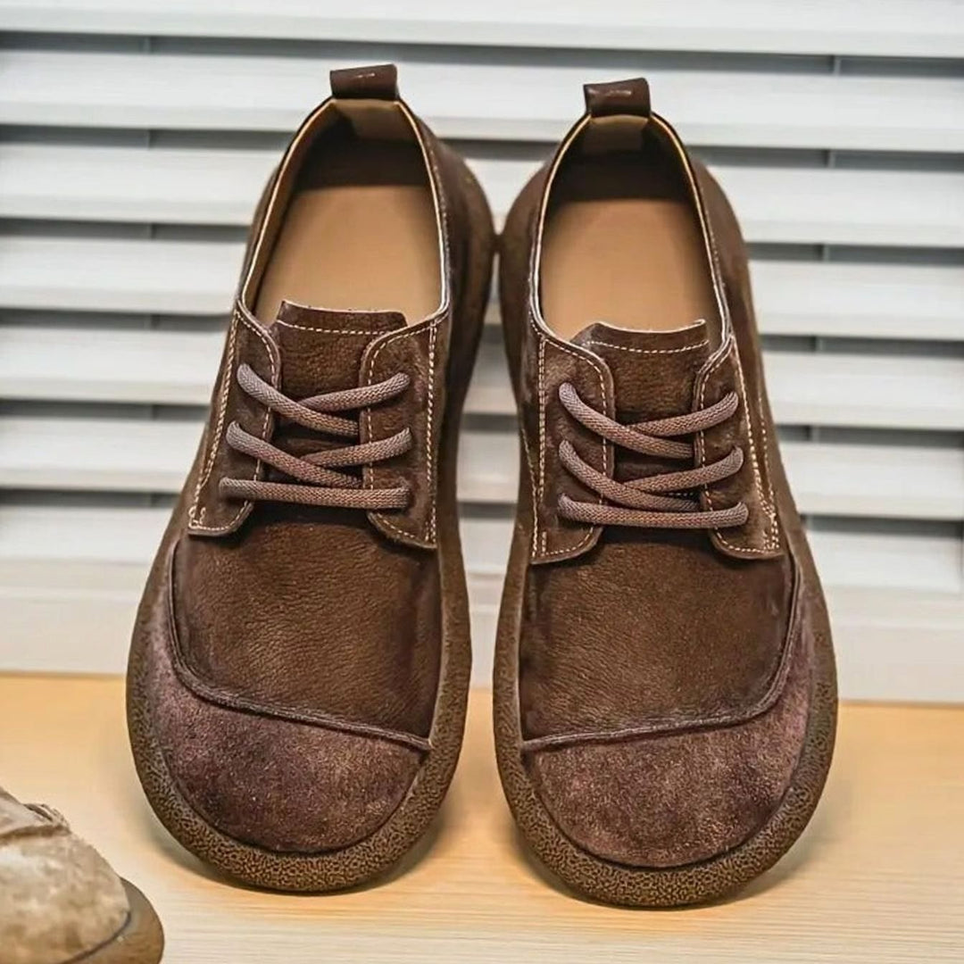 Men's Orthopedic Cushioned Suede Lace-Up Comfort Shoes