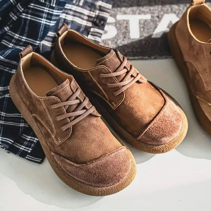Men's Orthopedic Cushioned Suede Lace-Up Comfort Shoes