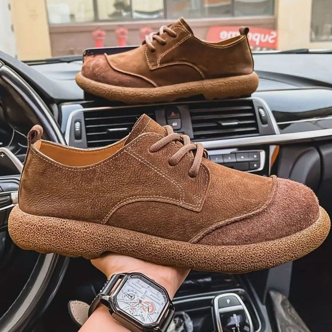 Men's Orthopedic Cushioned Suede Lace-Up Comfort Shoes