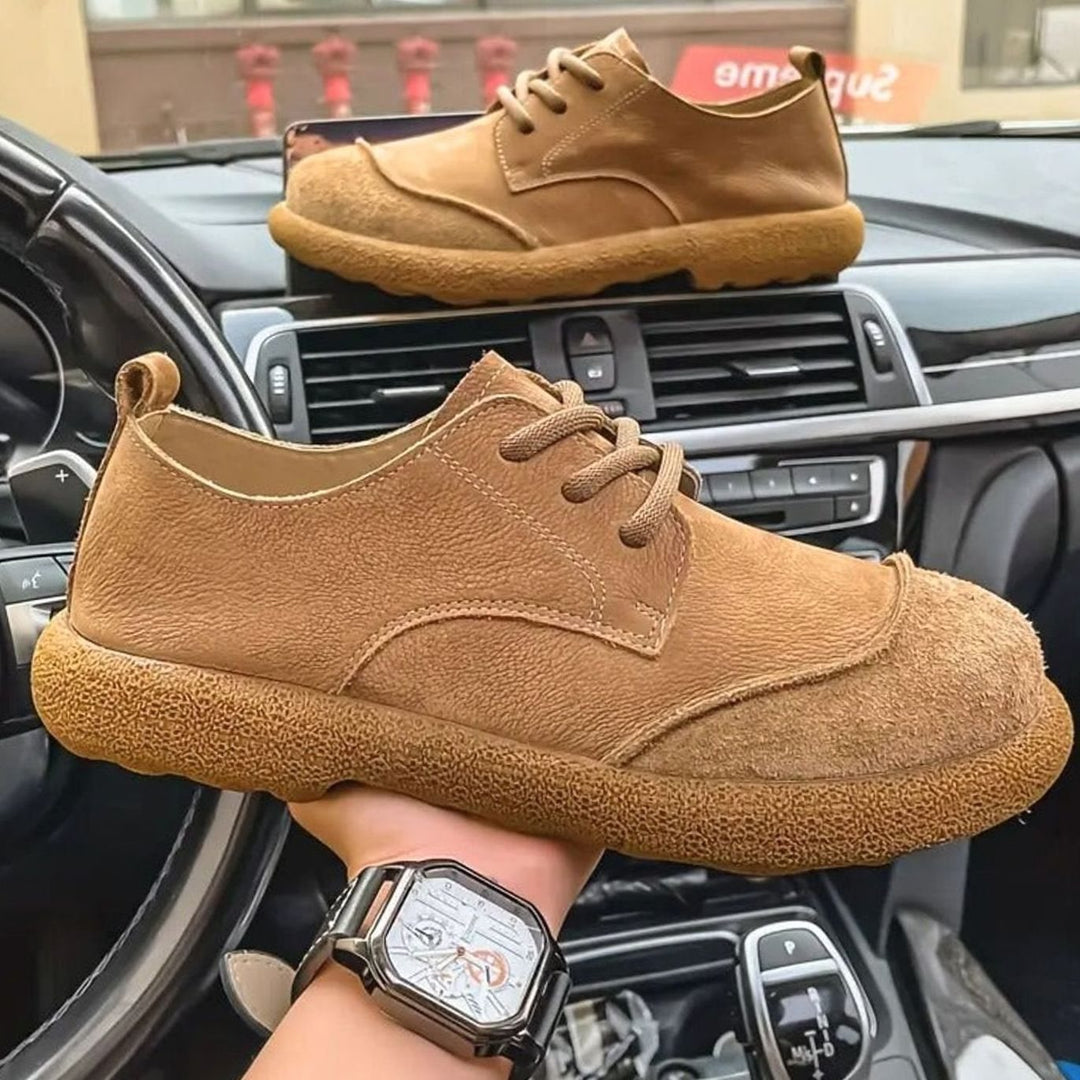 Men's Orthopedic Cushioned Suede Lace-Up Comfort Shoes