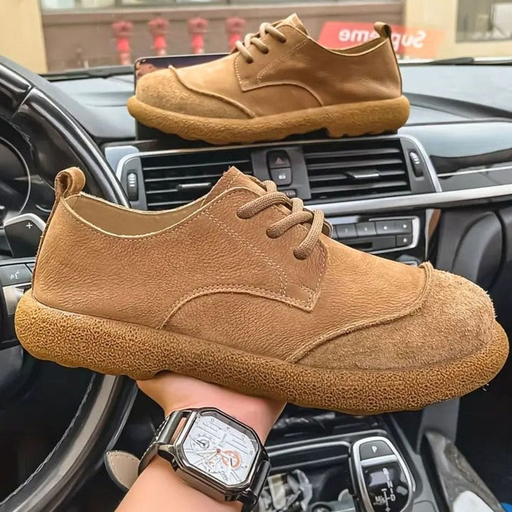 Men's Orthopedic Cushioned Suede Lace-Up Comfort Shoes