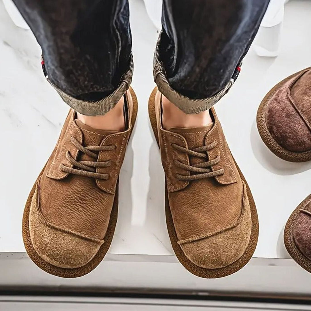 Men's Orthopedic Cushioned Suede Lace-Up Comfort Shoes
