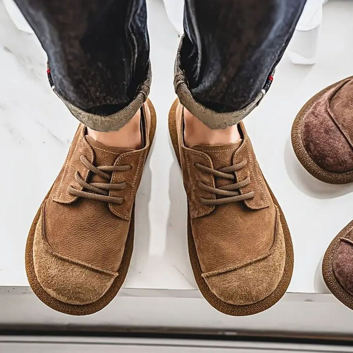 Men's Orthopedic Cushioned Suede Lace-Up Comfort Shoes