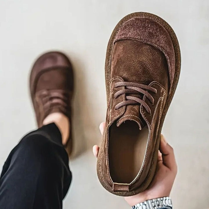 Men's Orthopedic Cushioned Suede Lace-Up Comfort Shoes