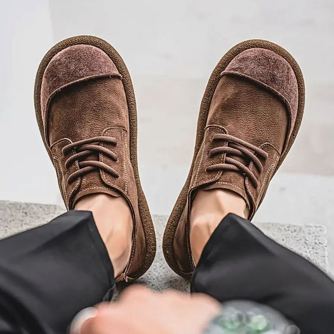 Men's Orthopedic Cushioned Suede Lace-Up Comfort Shoes