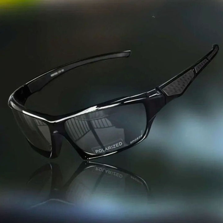 Men's Polarized Shield Sport Wrap Sunglasses - Grey