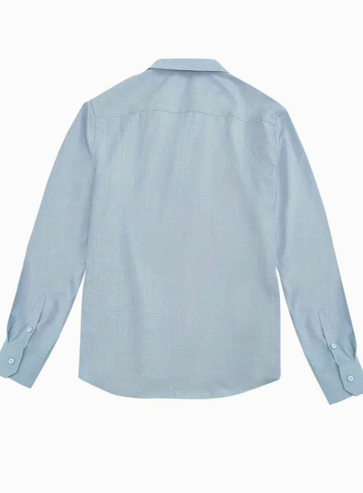 Men's Tailored Slim-Fit Contrast-Cuff Button-Up Shirt