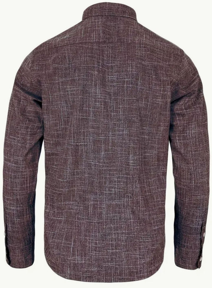 Men's Tailored Slim-Fit Contrast-Cuff Button-Up Shirt