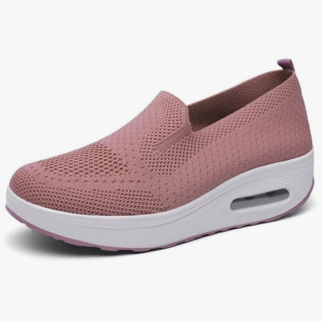 Women's Air-Cushion Slip-On Knit Platform Trainers