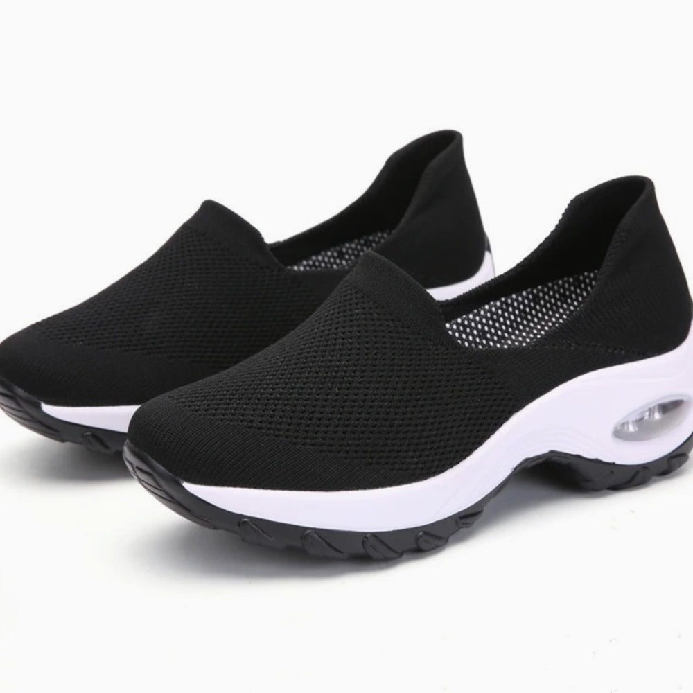 Women's Breathable Mesh Slip-On Air-Cushion Trainers