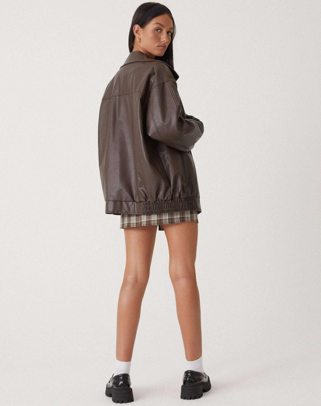 Ruby | Women’s Oversized Leather Bomber Jacket