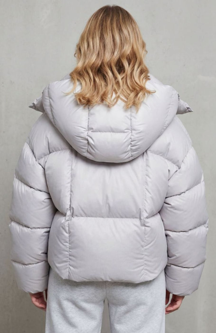 Women's Cropped Puffer Jacket Hooded Short Winter Coat