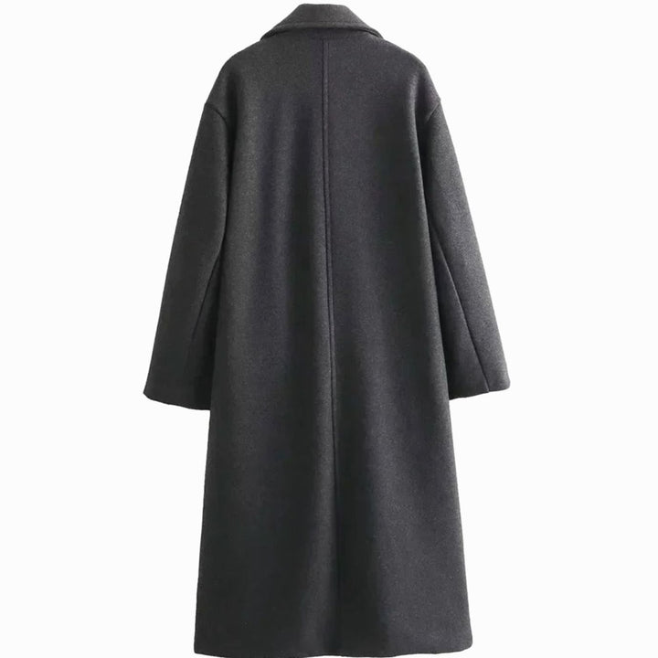 Women's Double-Breasted Long Wool-Blend Winter Coat