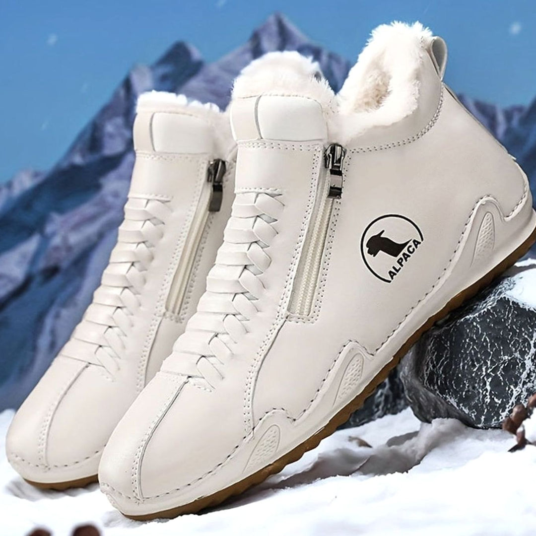 Women's Fleece-Lined Lace-Up Winter Ankle Boots Wide Toe Box