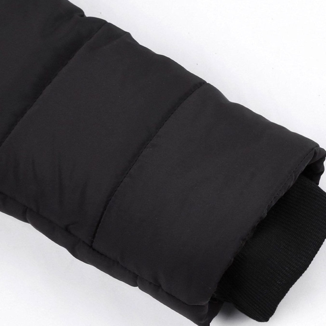 Women's Fleece-Lined Quilted Zip-Up Long Winter Jacket
