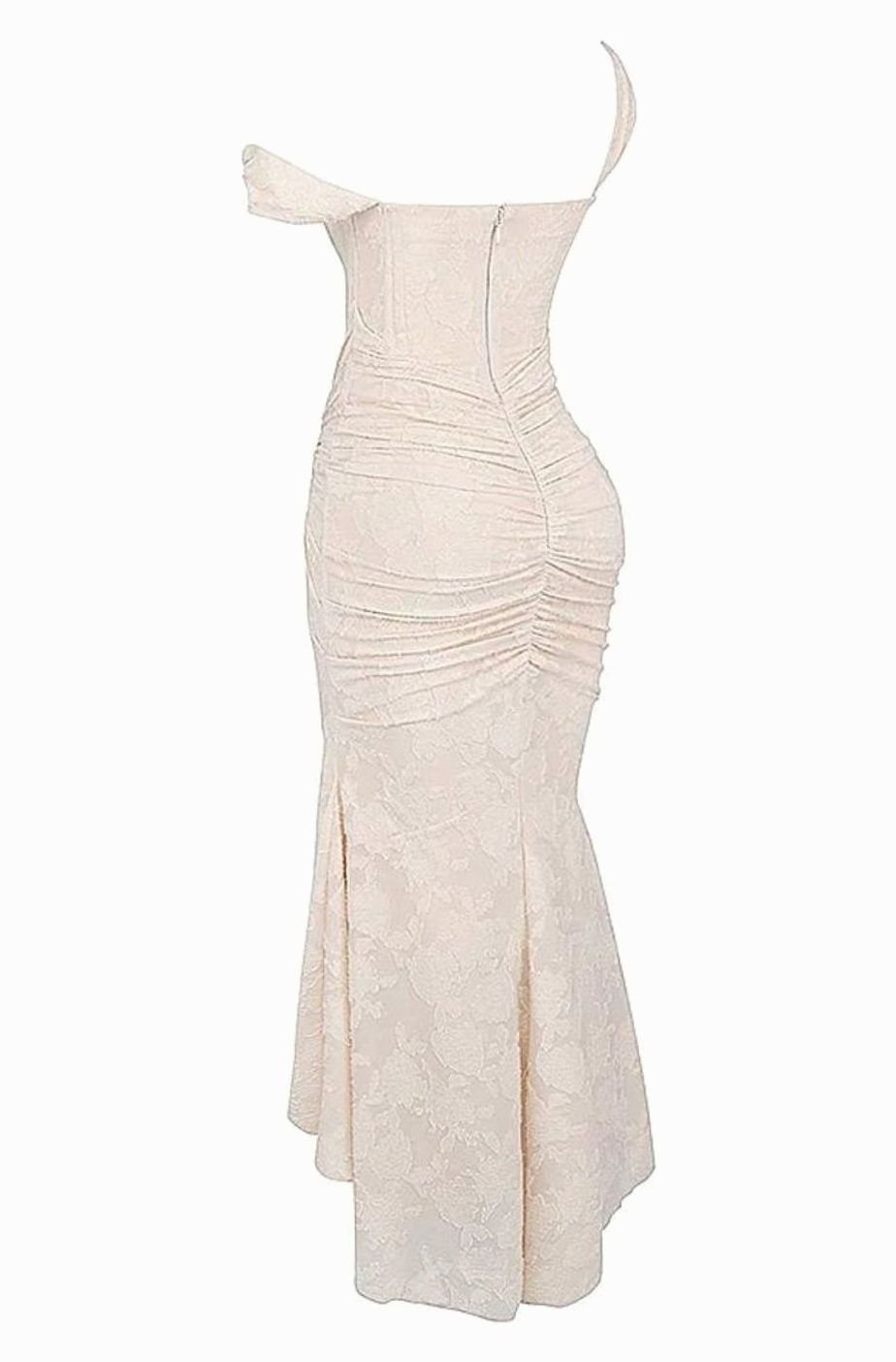 Women's Floral Jacquard Corset Mermaid Midi Party Dress