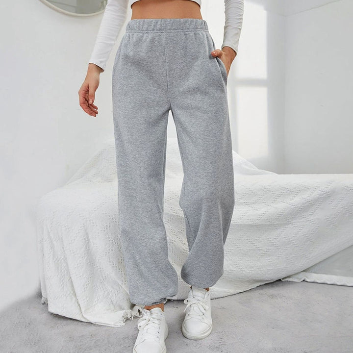 Women's High-Waist Relaxed-Fit Elasticated Jogger Sweatpants