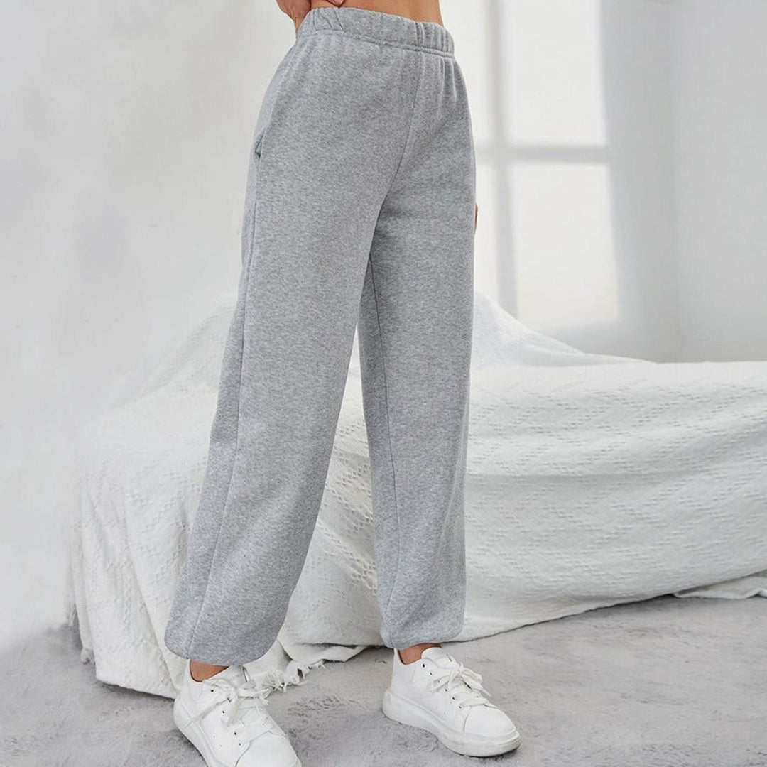 Women's High-Waist Relaxed-Fit Elasticated Jogger Sweatpants