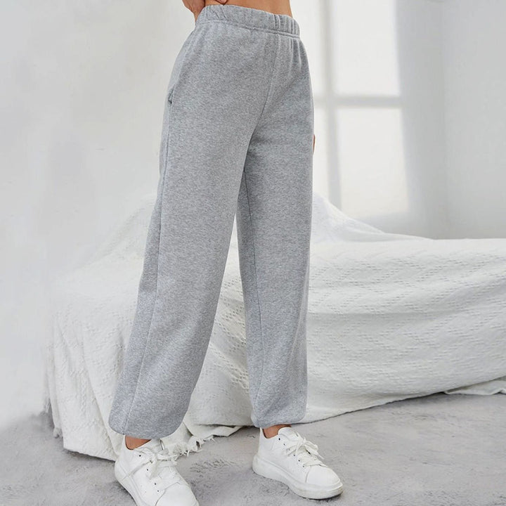 Women's High-Waist Relaxed-Fit Elasticated Jogger Sweatpants