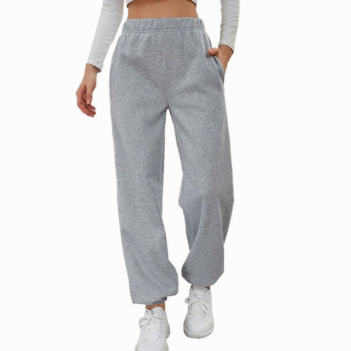 Women's High-Waist Relaxed-Fit Elasticated Jogger Sweatpants