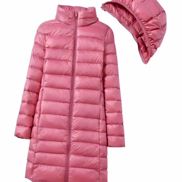 Women's Lightweight Hooded Long Puffer Down Jacket