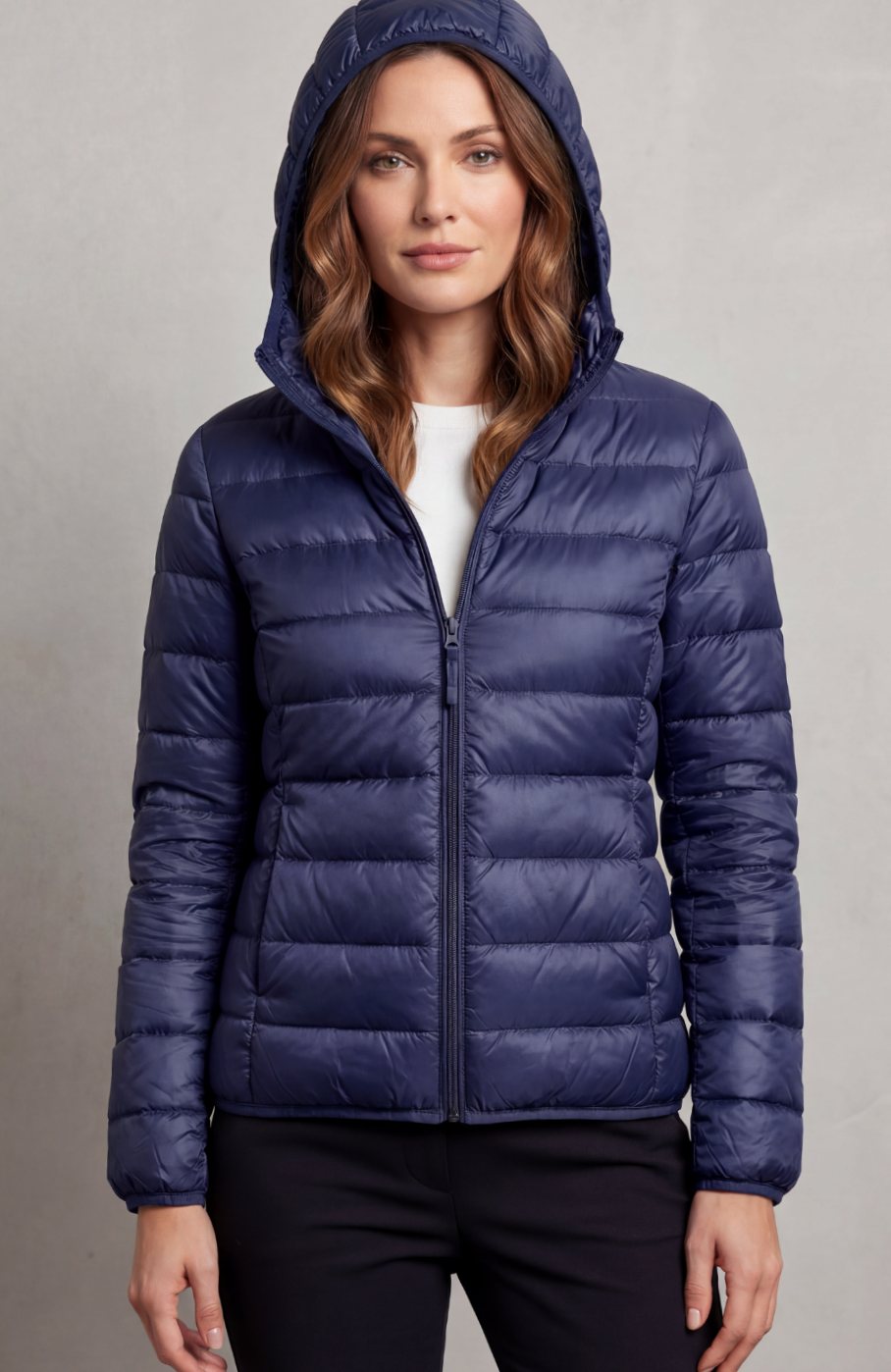 Women's Lightweight Packable Hooded Puffer Jacket