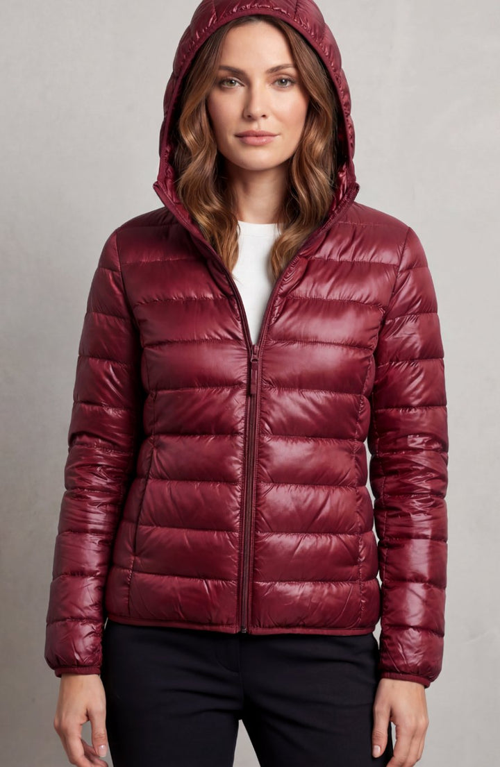 Women's Lightweight Packable Hooded Puffer Jacket