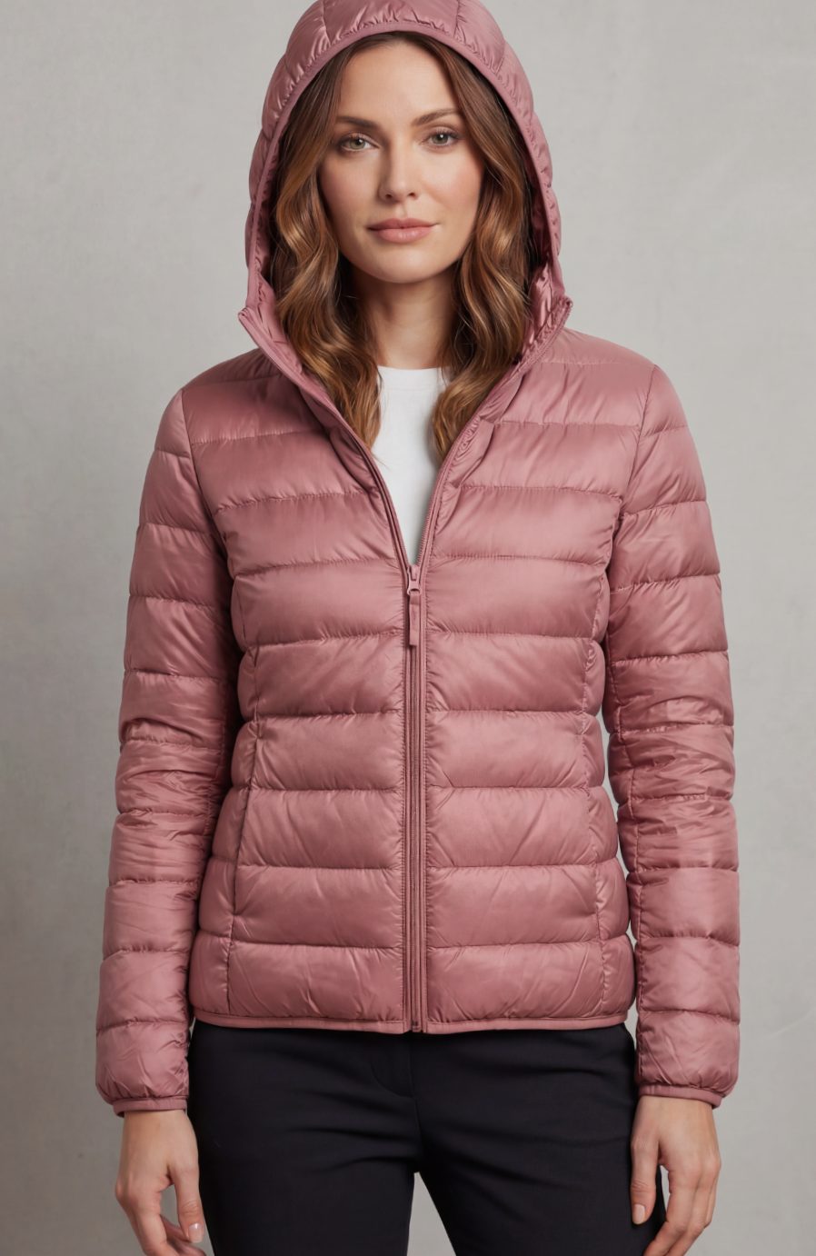 Women's Lightweight Packable Hooded Puffer Jacket