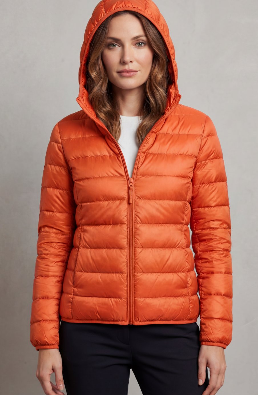 Women's Lightweight Packable Hooded Puffer Jacket