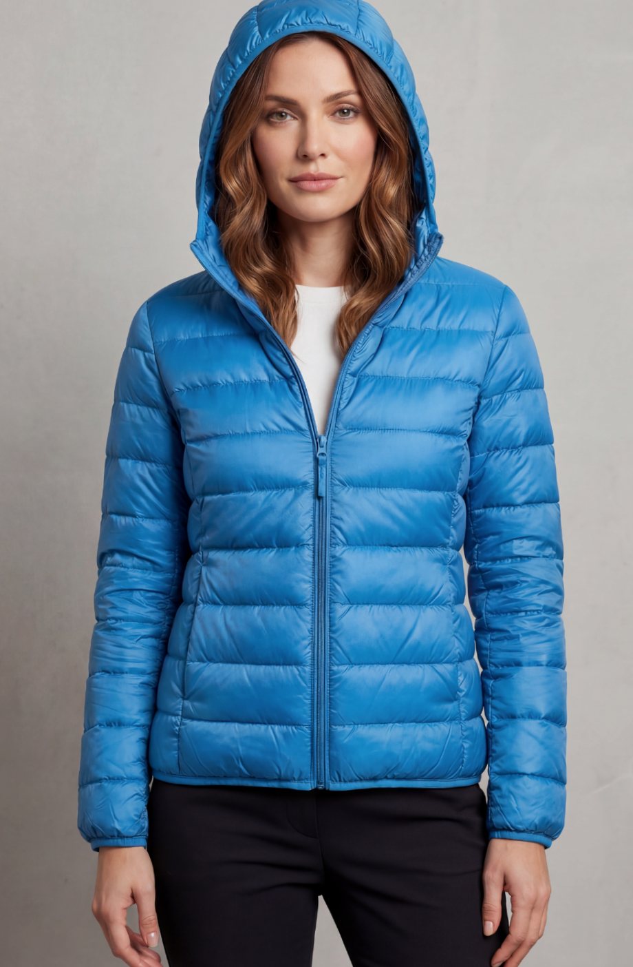 Women's Lightweight Packable Hooded Puffer Jacket