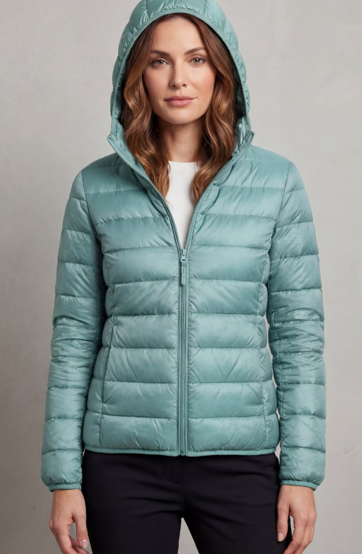 Women's Lightweight Packable Hooded Puffer Jacket